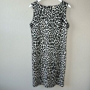 Michael Kors Leopard Print Sheath Dress Size‎ Large